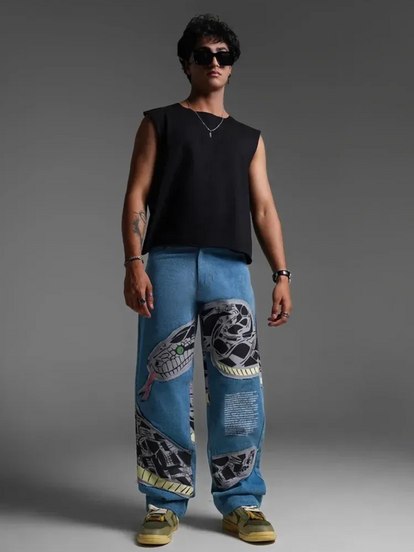 Serpent Script Denim