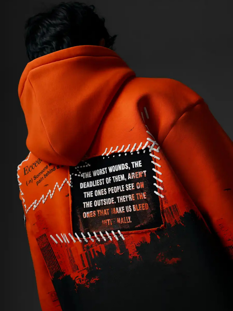 Wounds Within Orange Hoodie